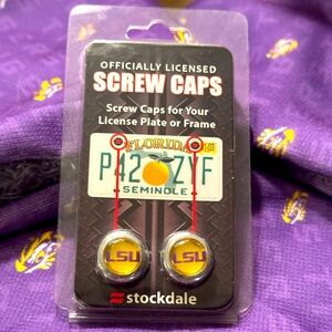 LSU License Plate Screw Covers